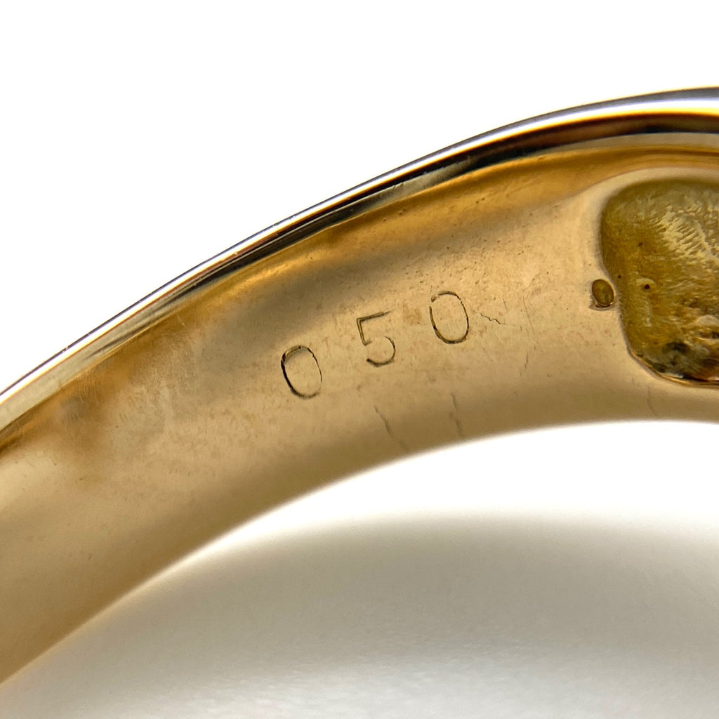 メレダイヤ デザインリング YG イエローゴールド 指輪 リング 8.5号 K18 ダイヤモンド レディース 【中古】nbjwl