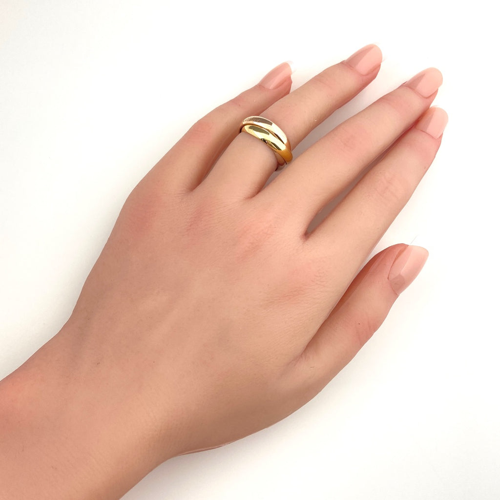 カルティエ トリニティ リング YG イエローゴールド 指輪 スリーカラー リング 11号 750 レディース 【中古】brjwl