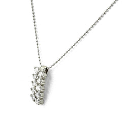 メレダイヤ デザインネックレス プラチナ ペンダント ネックレス Pt900 Pt850 ダイヤモンド レディース ノンブランドジュエリー 【中古】nbjwl