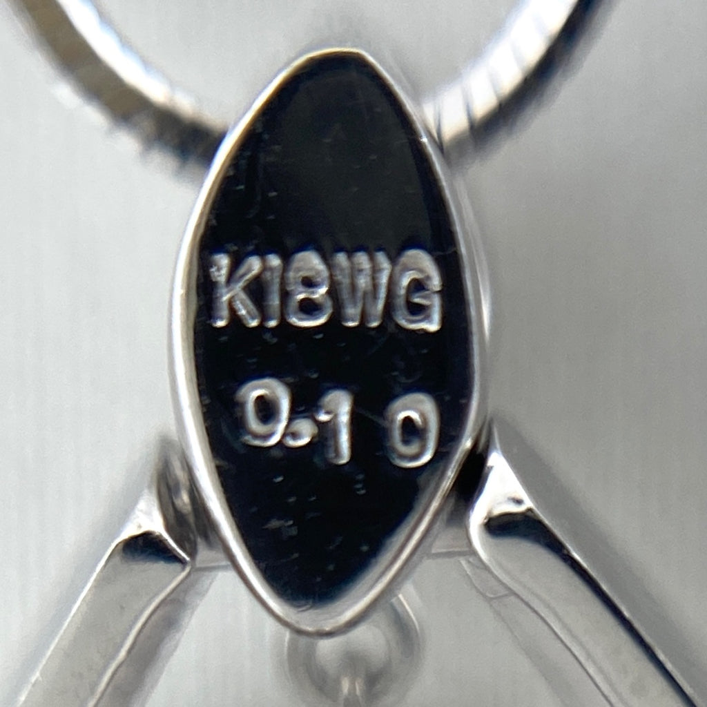 メレダイヤ デザインネックレス WG ホワイトゴールド ペンダント ネックレス K18 WG ダイヤモンド レディース 【中古】nbjwl