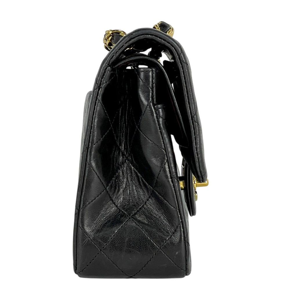 シャネル マトラッセ Wフラップ チェーン ショルダーバッグ ココマーク ショルダーバッグ レザー ブラック A01113 レディース 【中古】brbag