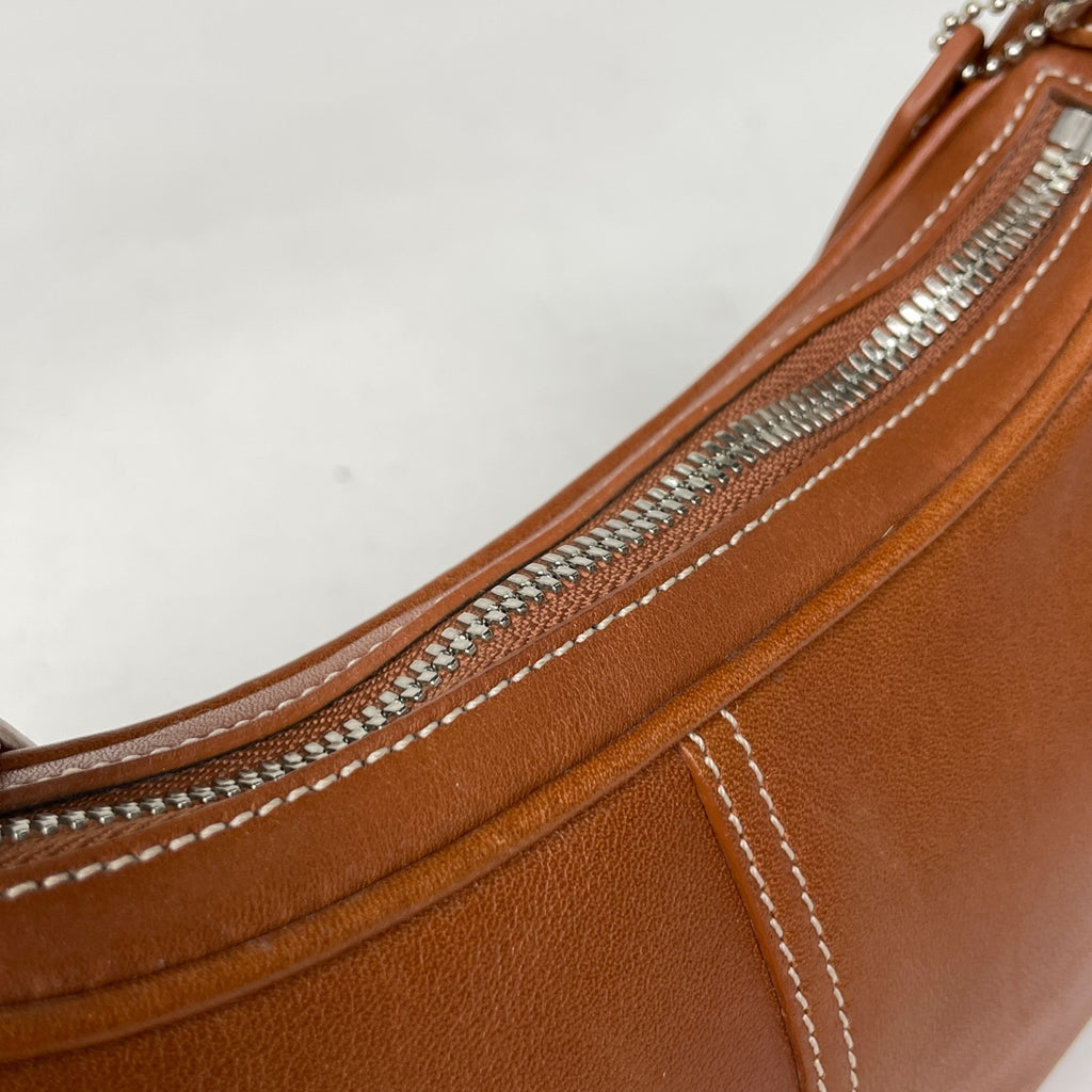 コーチ ロゴ ハンドバッグ 手提げ ショルダーバッグ ハンドバッグ レザー ブラウン レディース 【中古】brbag