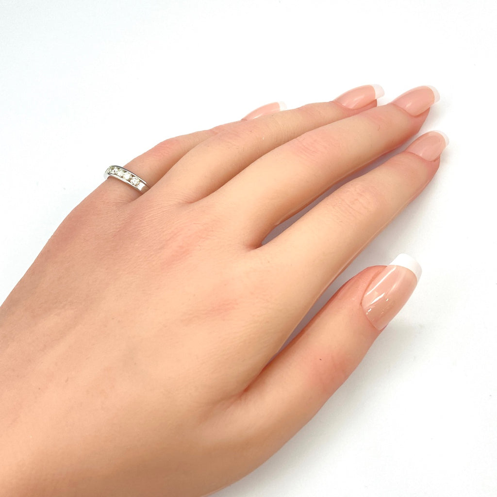 メレダイヤ デザインリング プラチナ 指輪 リング 11号 Pt900 ダイヤモンド レディース 【中古】nbjwl