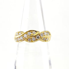 YG K18 ダイヤモンド リング 9号 レディース 【中古】nbjwl