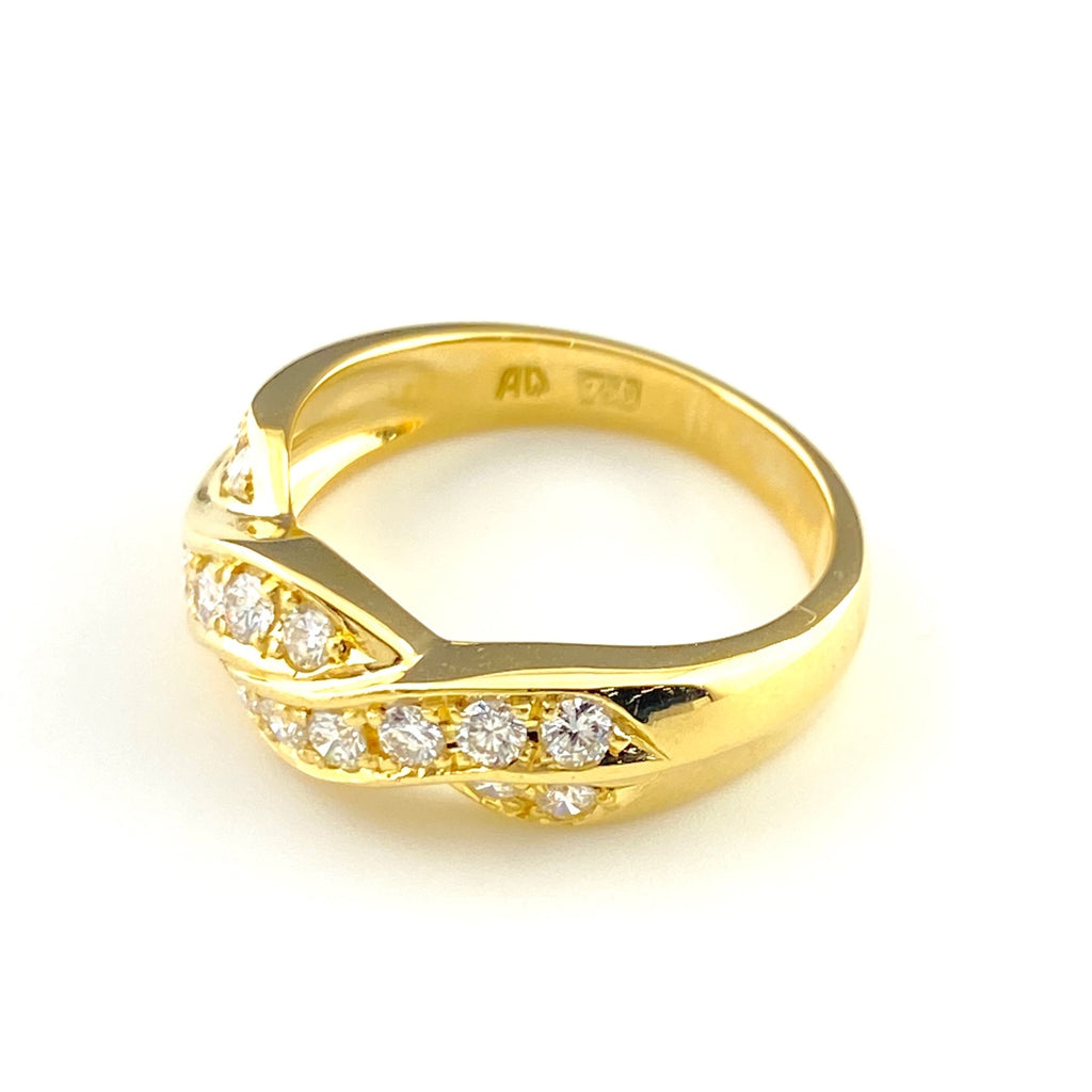 YG K18 ダイヤモンド リング 9号 レディース 【中古】nbjwl