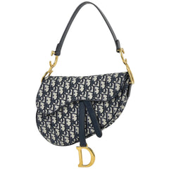 クリスチャンディオール オブリーク サドルバッグ ハンドバッグ キャンバス レディース ブランドバッグ・小物 【中古】brbag