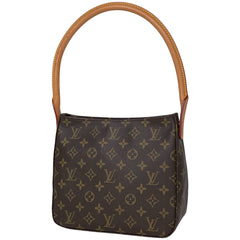 ルイ・ヴィトン ルーピング MM 肩掛け ワンショルダー ショルダーバッグ モノグラム ブラウン M51146 レディース 【中古】brbag