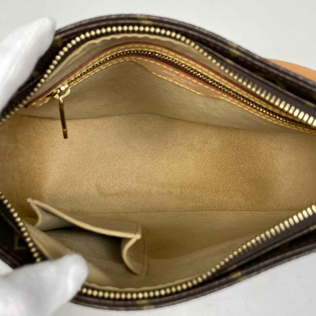 ルイ・ヴィトン ルーピング MM 肩掛け ワンショルダー ショルダーバッグ モノグラム ブラウン M51146 レディース 【中古】brbag