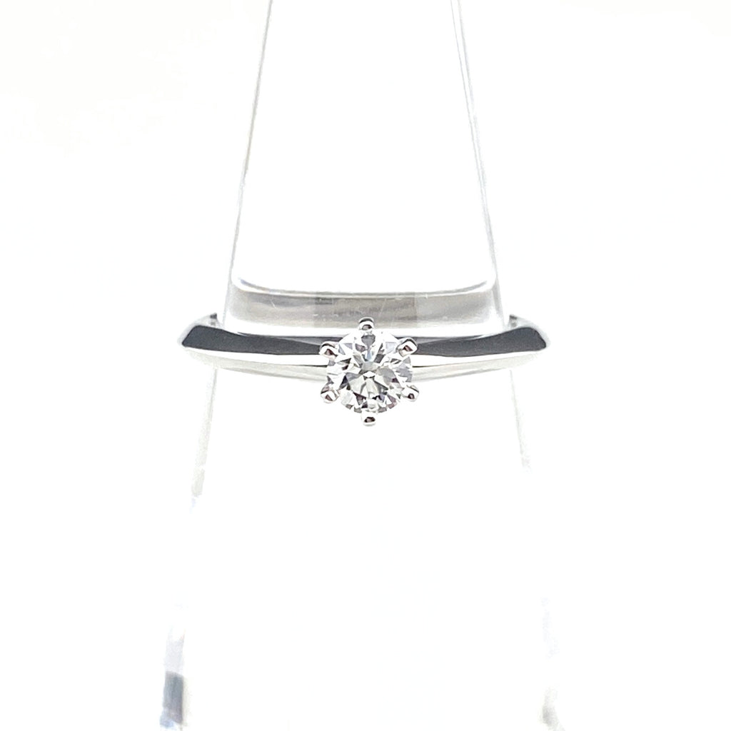 ティファニー ソリティア リング プラチナ 指輪 ダイヤモンド ソリテール リング 6.5号 Pt950 ダイヤモンド レディース 【中古】brjwl