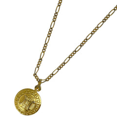 セリーヌ ブラゾン ラウンド ネックレス ロゴ ネックレス GP ゴールド レディース 【中古】bracc