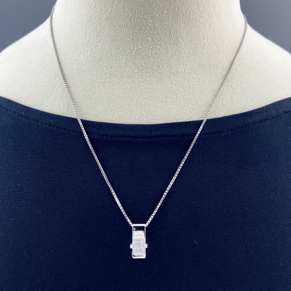 メレダイヤ デザインネックレス プラチナ ペンダント トリートメントダイヤ ネックレス Pt900 Pt850 ダイヤモンド レディース 【中古】nbjwl