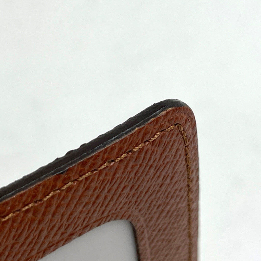 ルイ・ヴィトン ポルト2カルト ヴェルティカル 定期入れ クレジットカード キャッシュカード ICカード IDケース カードケース モノグラム ブラウン M60533 レディース 【中古】brbag