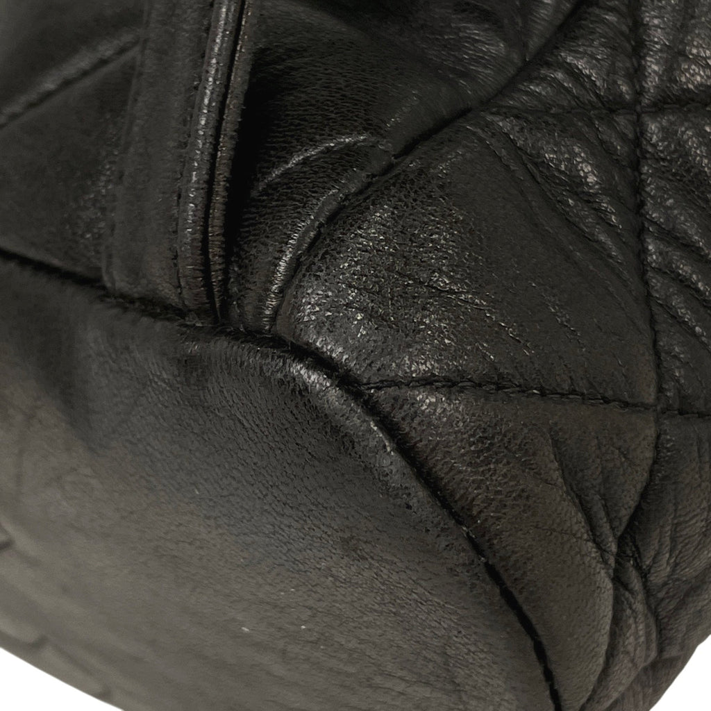 シャネル ココマーク チェーン リュックサック マトラッセ バックパック デイパック リュック レザー ブラック レディース 【中古】brbag