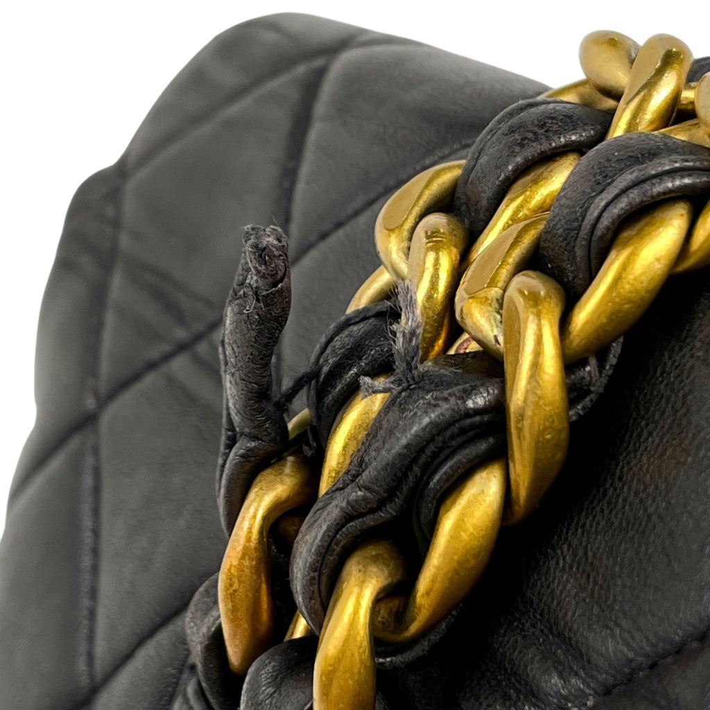 シャネル ココマーク チェーン リュックサック マトラッセ バックパック デイパック リュック レザー ブラック レディース 【中古】brbag