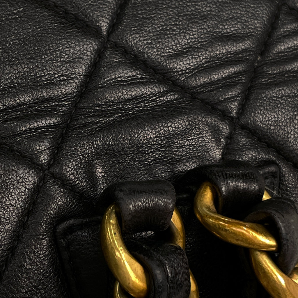 シャネル ココマーク チェーン リュックサック マトラッセ バックパック デイパック リュック レザー ブラック レディース 【中古】brbag