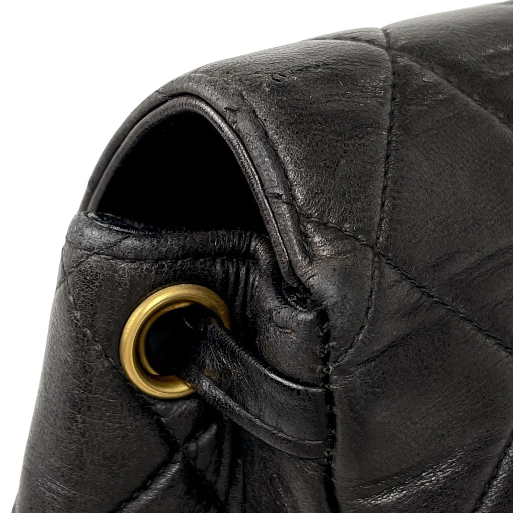 シャネル ココマーク チェーン リュックサック マトラッセ バックパック デイパック リュック レザー ブラック レディース 【中古】brbag