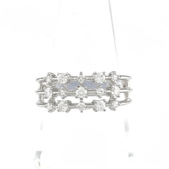 タサキ メレダイヤ デザインリング プラチナ 指輪 リング 16.5号 Pt900 ダイヤモンド レディース 【中古】brjwl