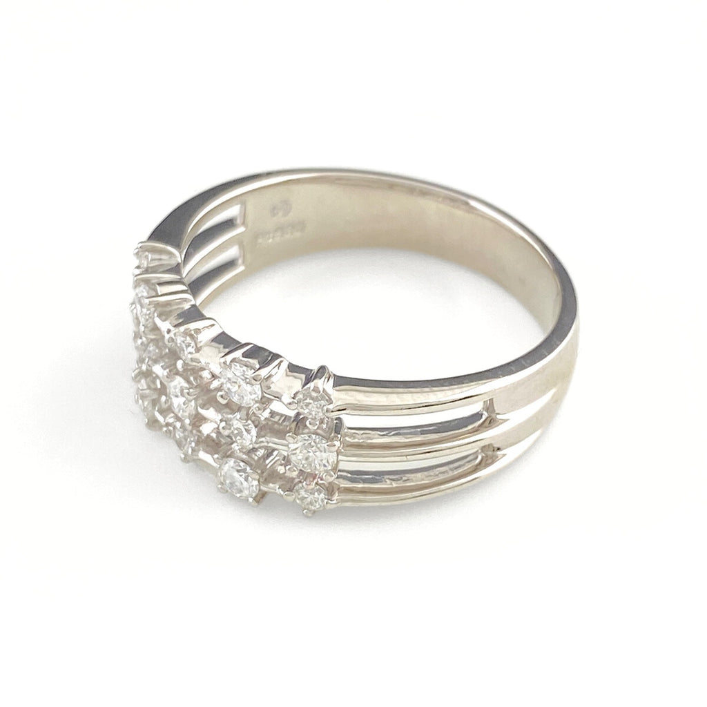 タサキ メレダイヤ デザインリング プラチナ 指輪 リング 16.5号 Pt900 ダイヤモンド レディース 【中古】brjwl