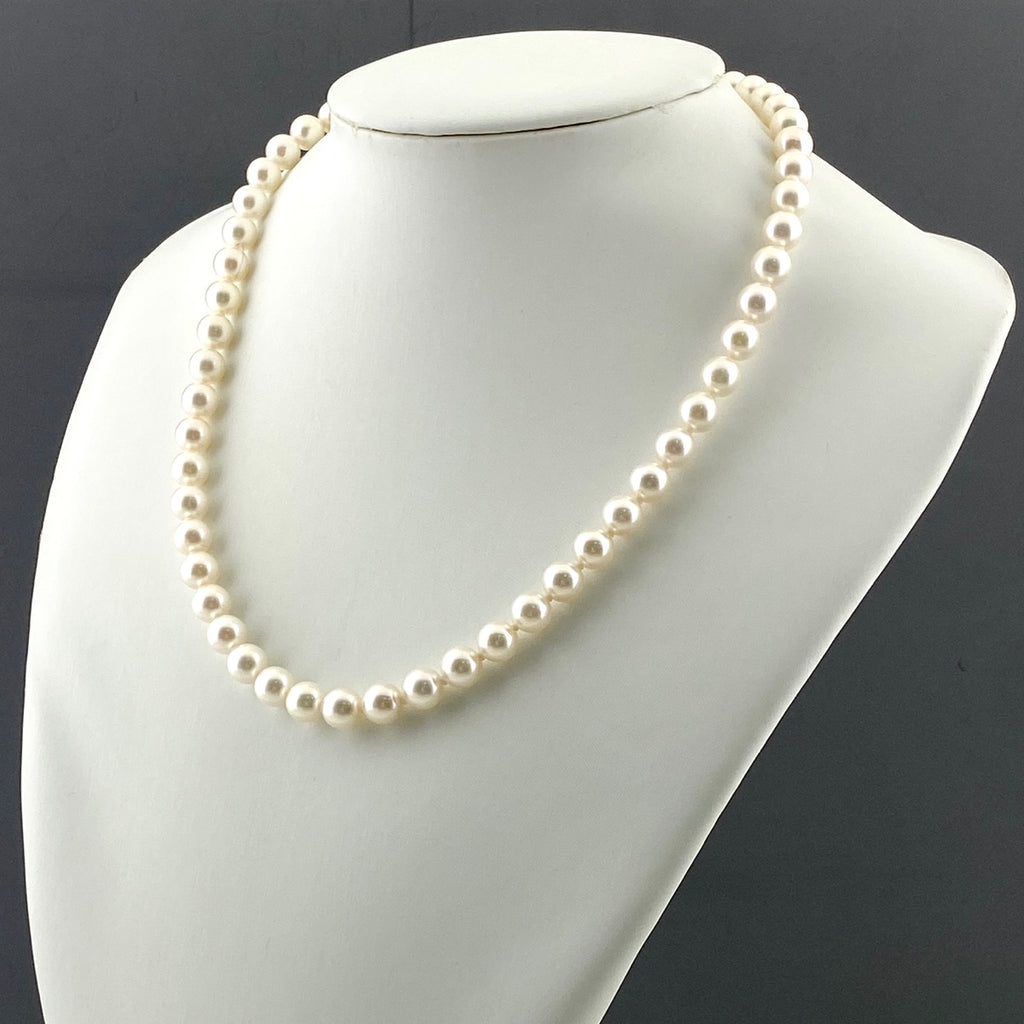 パール デザインネックレス シルバー 真珠 ネックレス SV パール レディース 【中古】nbjwl