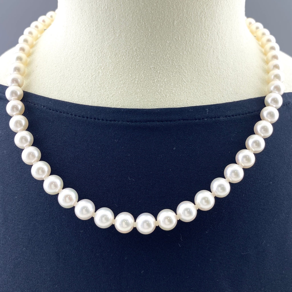 パール デザインネックレス シルバー 真珠 ネックレス SV パール レディース 【中古】nbjwl