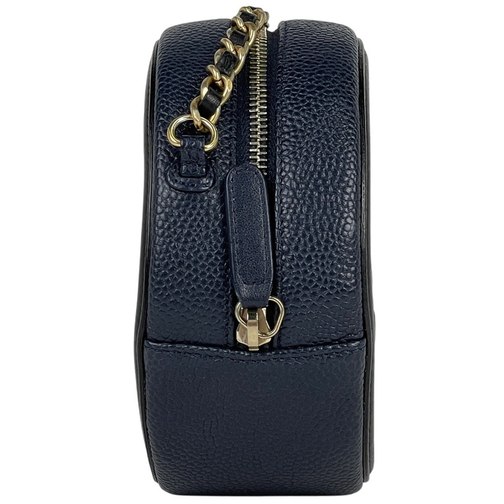 シャネル CCフィリグリー チェーン ショルダーバッグ マトラッセ ショルダーバッグ キャビアスキン ネイビー ブラック AP0365 レディース 【中古】brbag