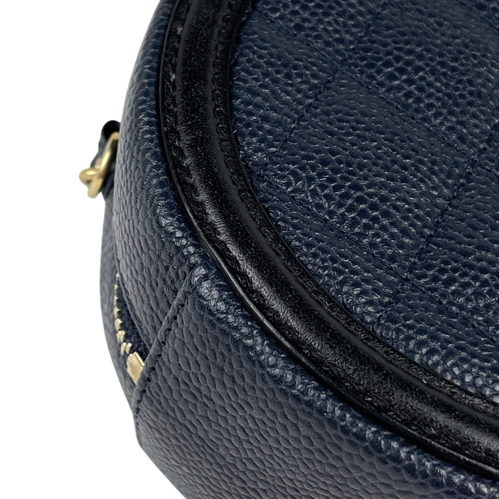 シャネル CCフィリグリー チェーン ショルダーバッグ マトラッセ ショルダーバッグ キャビアスキン ネイビー ブラック AP0365 レディース 【中古】brbag