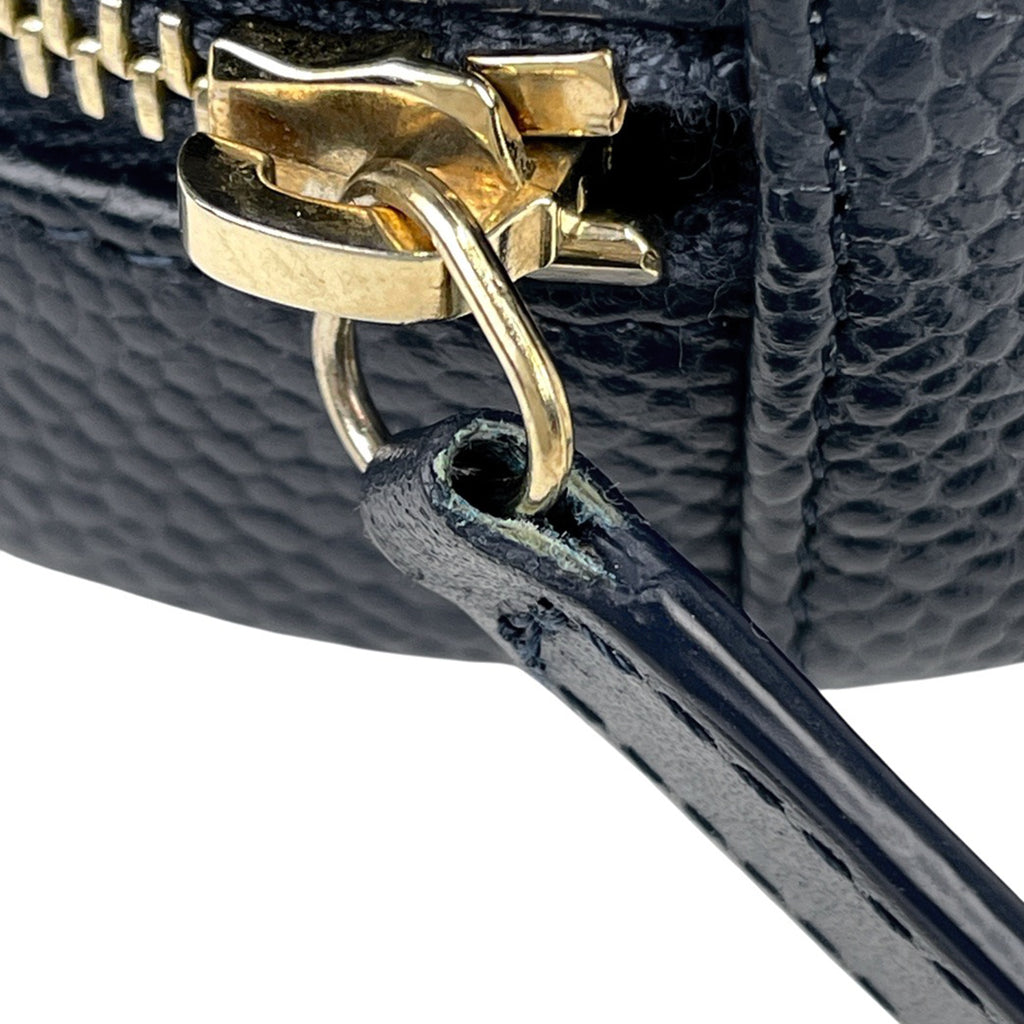 シャネル CCフィリグリー チェーン ショルダーバッグ マトラッセ ショルダーバッグ キャビアスキン ネイビー ブラック AP0365 レディース 【中古】brbag