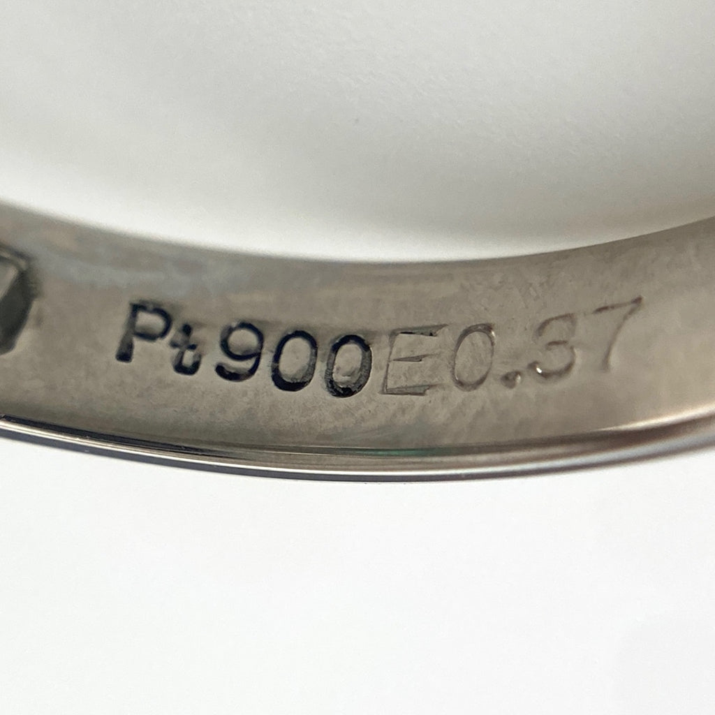 エメラルド デザインリング プラチナ 指輪 メレダイヤ リング 11.5号 Pt900 エメラルド ダイヤモンド レディース 【中古】nbjwl