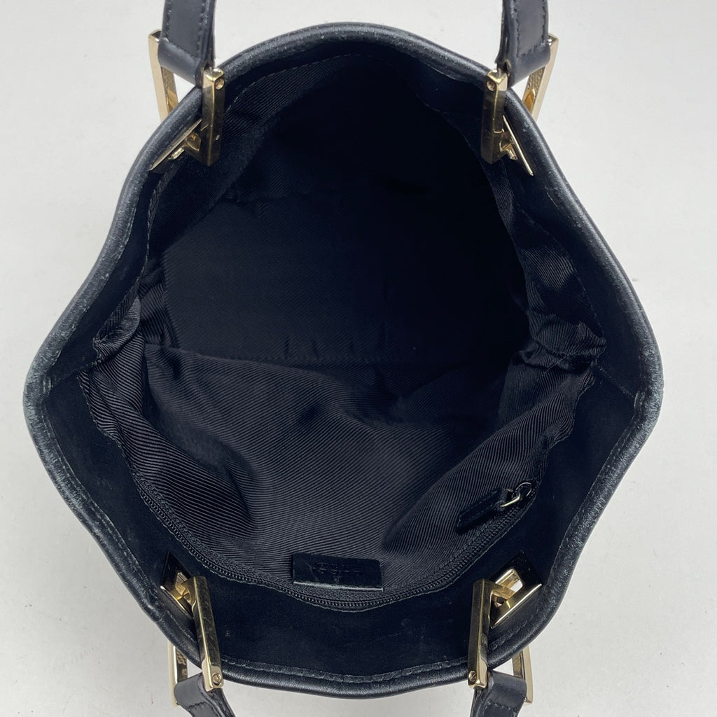 グッチ GG柄 トートバッグ ハンドバッグ トートバッグ GGキャンバス グレー ブラック 0021099 レディース 【中古】brbag