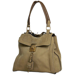 クロエ ロゴ ハンドバッグ ショルダーバッグ ハンドバッグ レザー ベージュ レディース 【中古】brbag