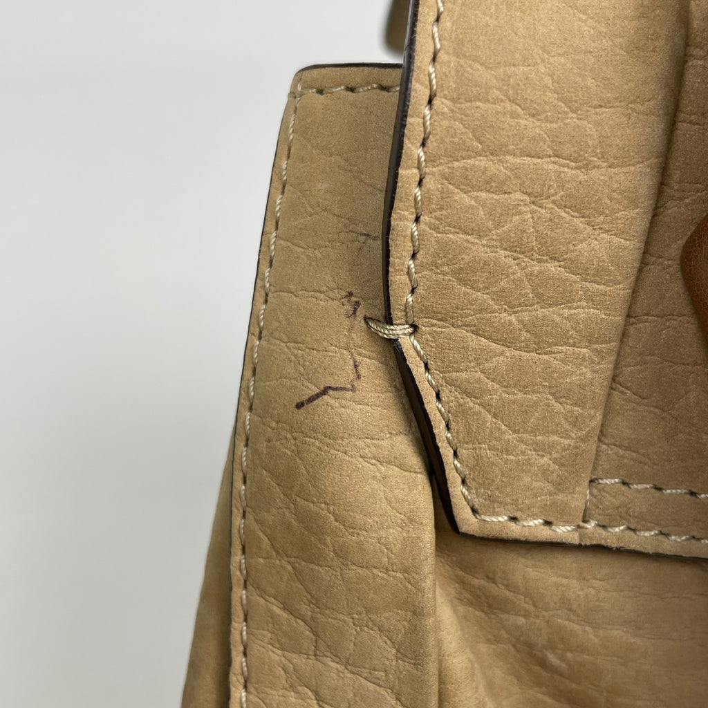 クロエ ロゴ ハンドバッグ ショルダーバッグ ハンドバッグ レザー ベージュ レディース 【中古】brbag