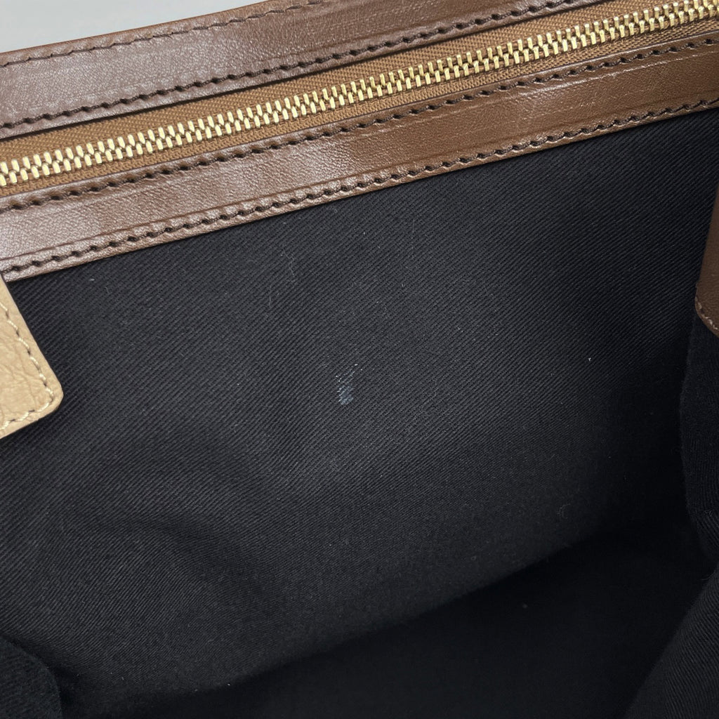 クロエ ロゴ ハンドバッグ ショルダーバッグ ハンドバッグ レザー ベージュ レディース 【中古】brbag