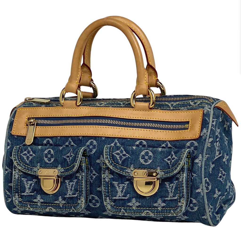 ルイ・ヴィトン ネオ スピーディ ボストンバッグ 手提げ ハンドバッグ モノグラムデニム ブルー M95019 レディース 【中古】brbag