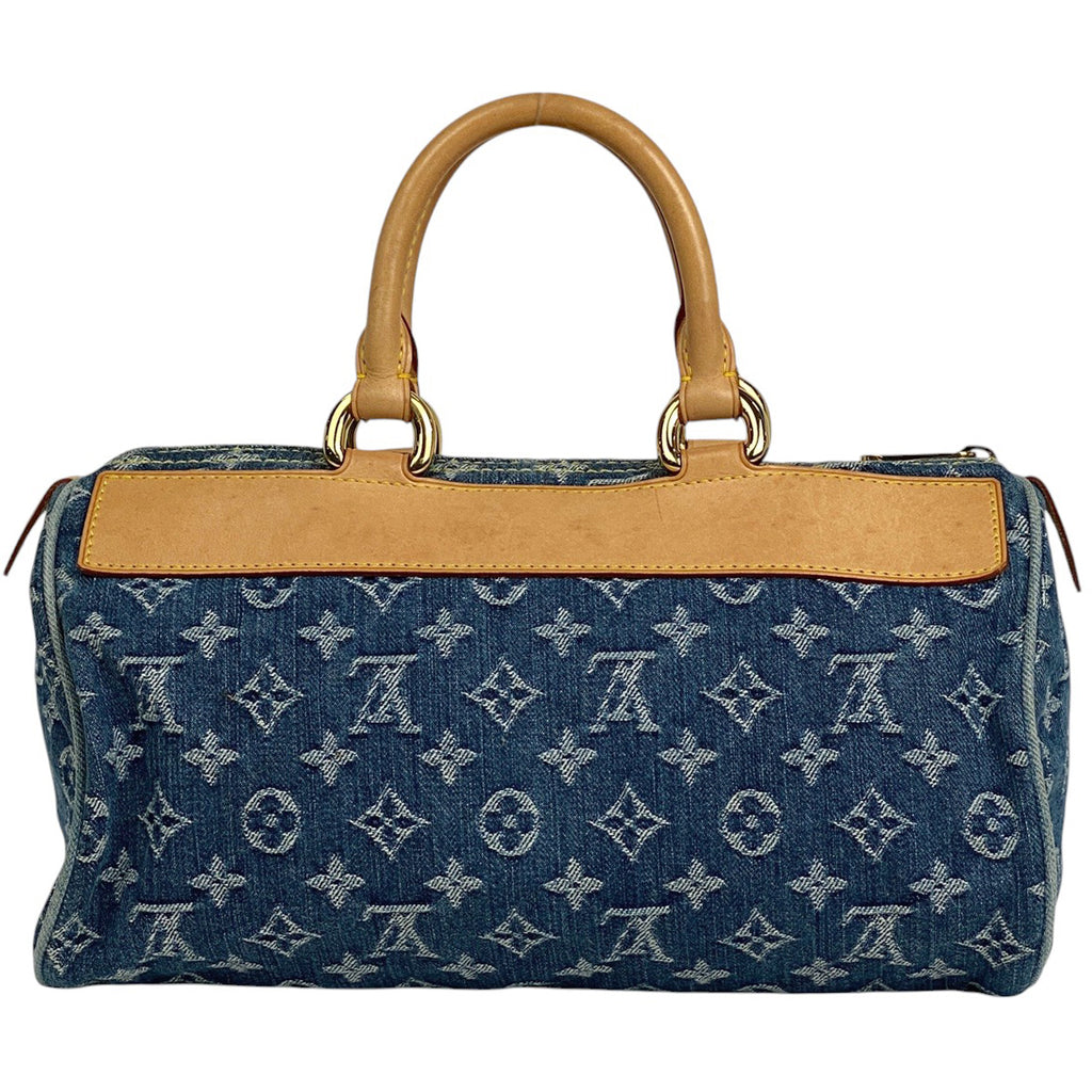 ルイ・ヴィトン ネオ スピーディ ボストンバッグ 手提げ ハンドバッグ モノグラムデニム ブルー M95019 レディース 【中古】brbag
