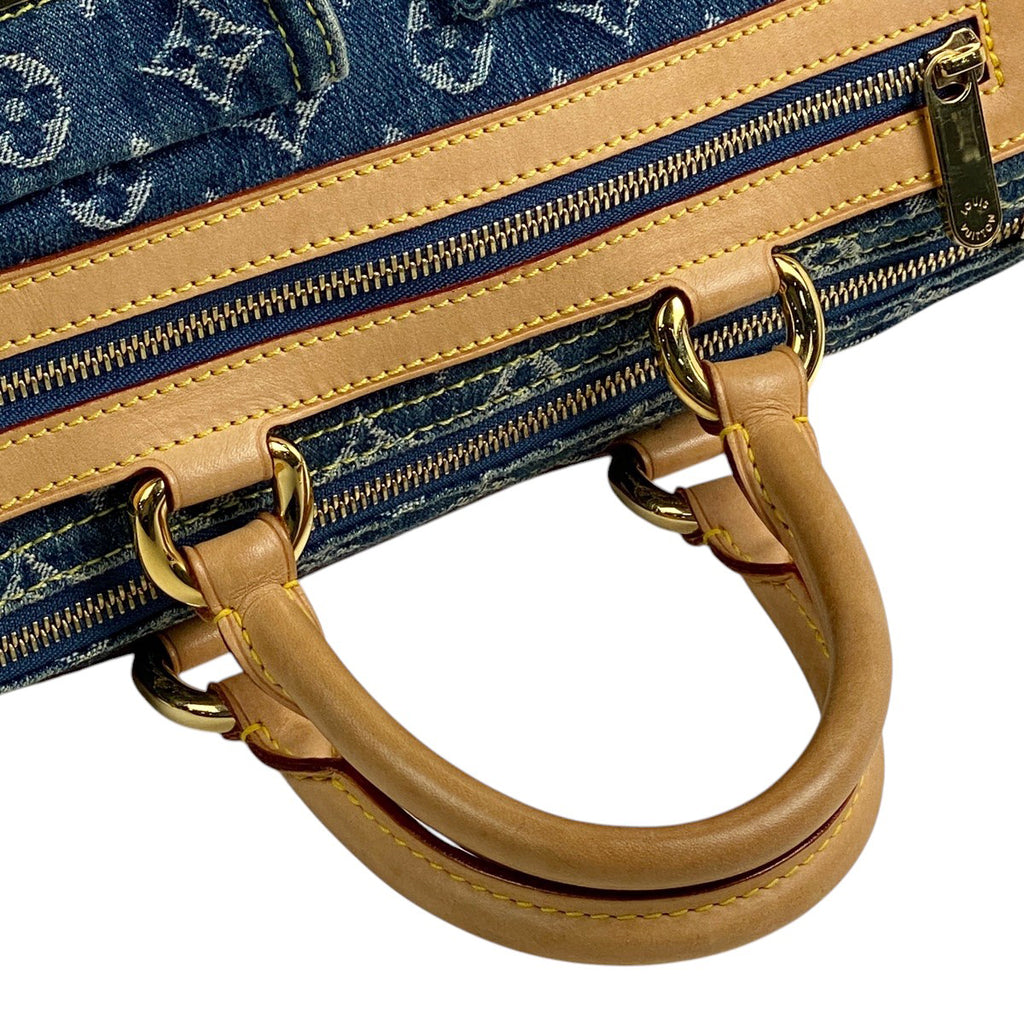 ルイ・ヴィトン ネオ スピーディ ボストンバッグ 手提げ ハンドバッグ モノグラムデニム ブルー M95019 レディース 【中古】brbag