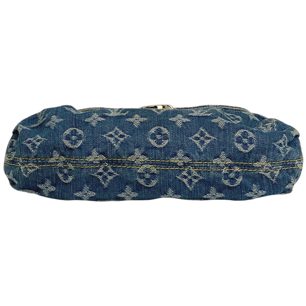 ルイ・ヴィトン ミニ プリーティ ハンドバッグ ワンショルダー 肩掛け ハンドバッグ モノグラムデニム ブルー M95050 レディース 【中古】brbag