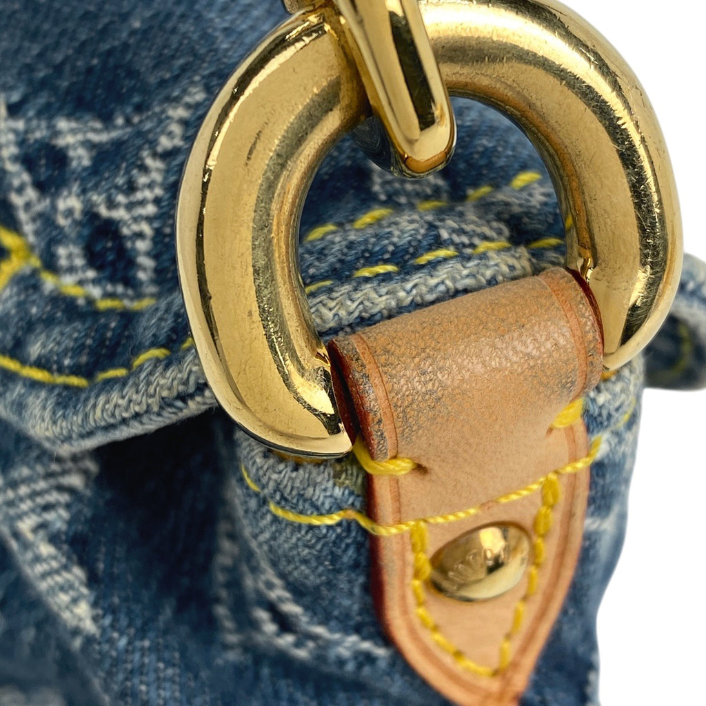 ルイ・ヴィトン ミニ プリーティ ハンドバッグ ワンショルダー 肩掛け ハンドバッグ モノグラムデニム ブルー M95050 レディース 【中古】brbag