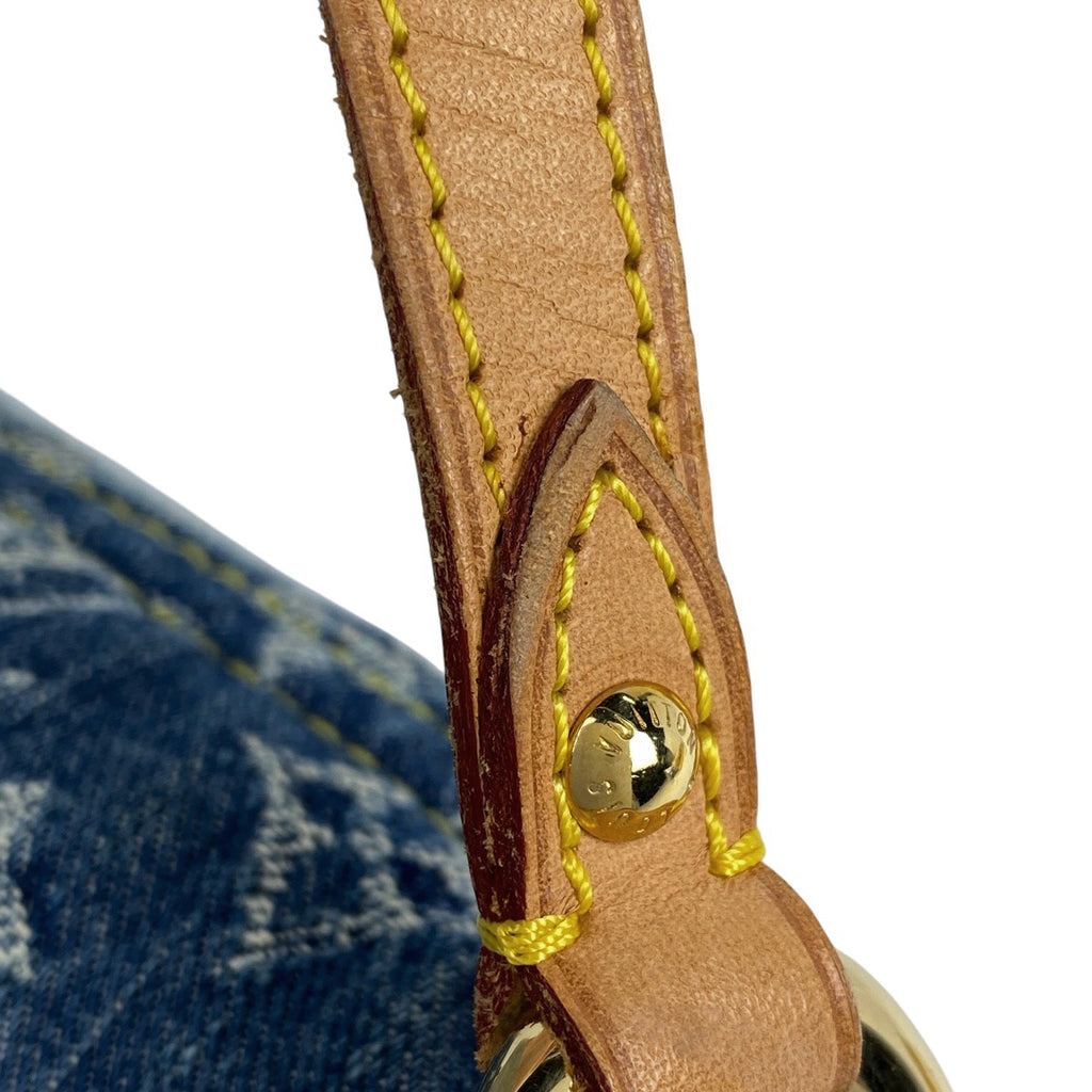 ルイ・ヴィトン ミニ プリーティ ハンドバッグ ワンショルダー 肩掛け ハンドバッグ モノグラムデニム ブルー M95050 レディース 【中古】brbag