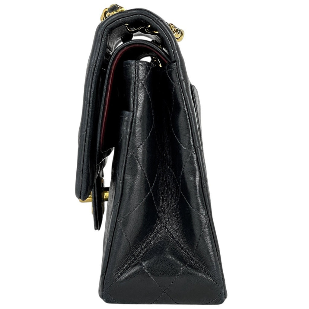 シャネル マトラッセ Wフラップ チェーン ショルダーバッグ ココマーク ショルダーバッグ レザー ブラック A01112 レディース 【中古】brbag