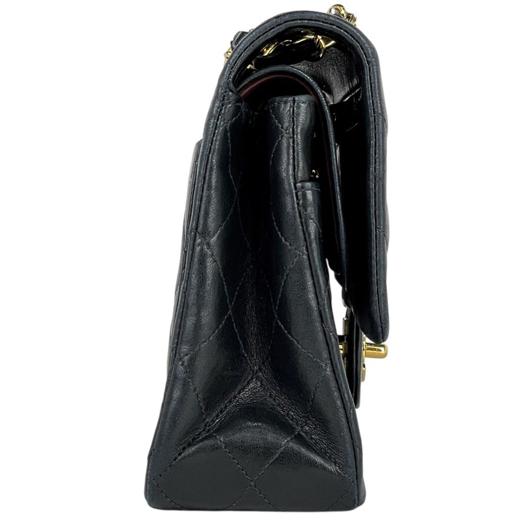 シャネル マトラッセ Wフラップ チェーン ショルダーバッグ ココマーク ショルダーバッグ レザー ブラック A01112 レディース 【中古】brbag