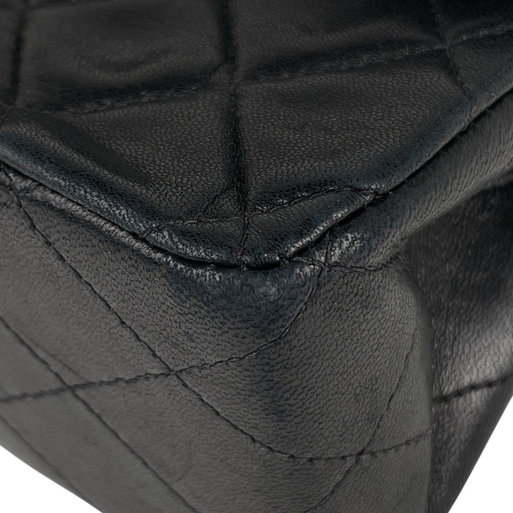 シャネル マトラッセ Wフラップ チェーン ショルダーバッグ ココマーク ショルダーバッグ レザー ブラック A01112 レディース 【中古】brbag