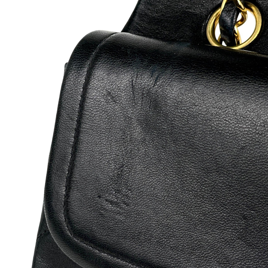 シャネル マトラッセ Wフラップ チェーン ショルダーバッグ ココマーク ショルダーバッグ レザー ブラック A01112 レディース 【中古】brbag