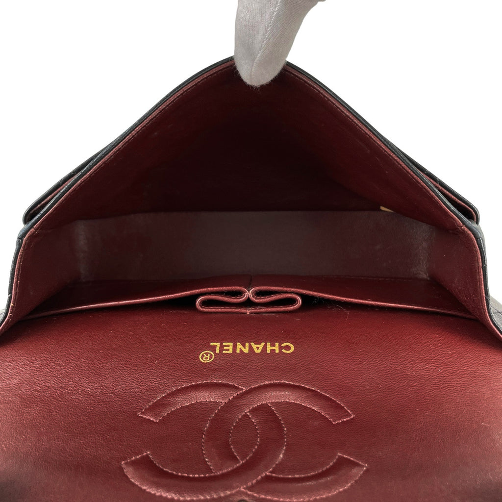 シャネル マトラッセ Wフラップ チェーン ショルダーバッグ ココマーク ショルダーバッグ レザー ブラック A01112 レディース 【中古】brbag