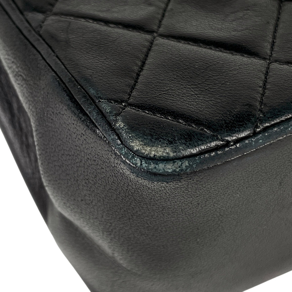 シャネル マトラッセ Wフラップ チェーン ショルダーバッグ ココマーク ショルダーバッグ レザー ブラック レディース 【中古】brbag