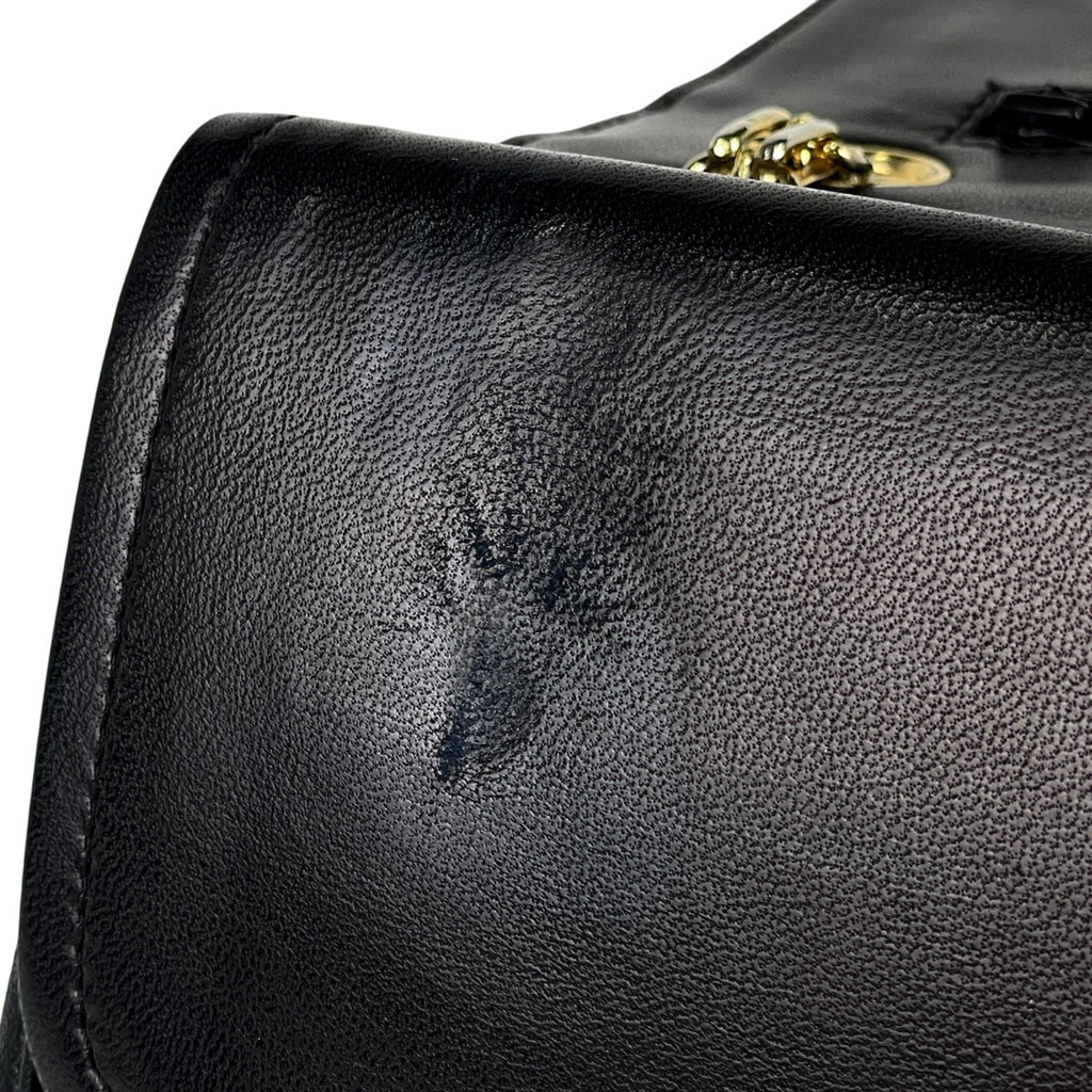 シャネル マトラッセ Wフラップ チェーン ショルダーバッグ ココマーク ショルダーバッグ レザー ブラック レディース 【中古】brbag