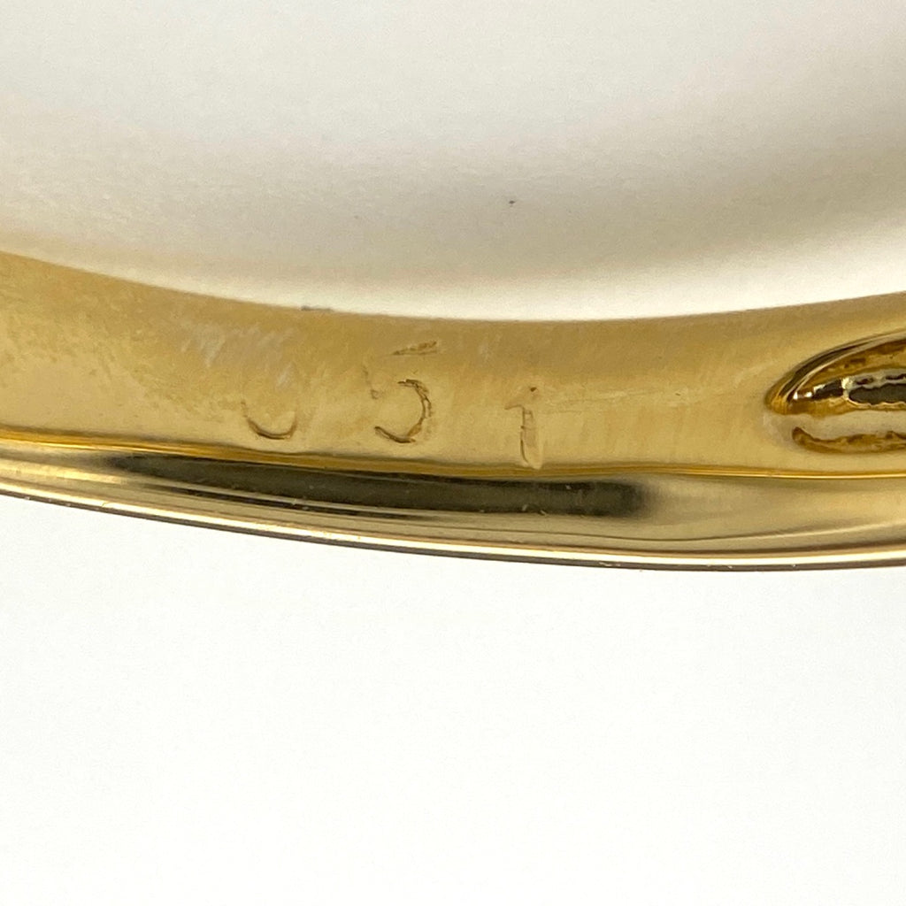 メレダイヤ デザインリング YG イエローゴールド ペンダント リング 10.5号 K18 ダイヤモンド レディース 【中古】nbjwl