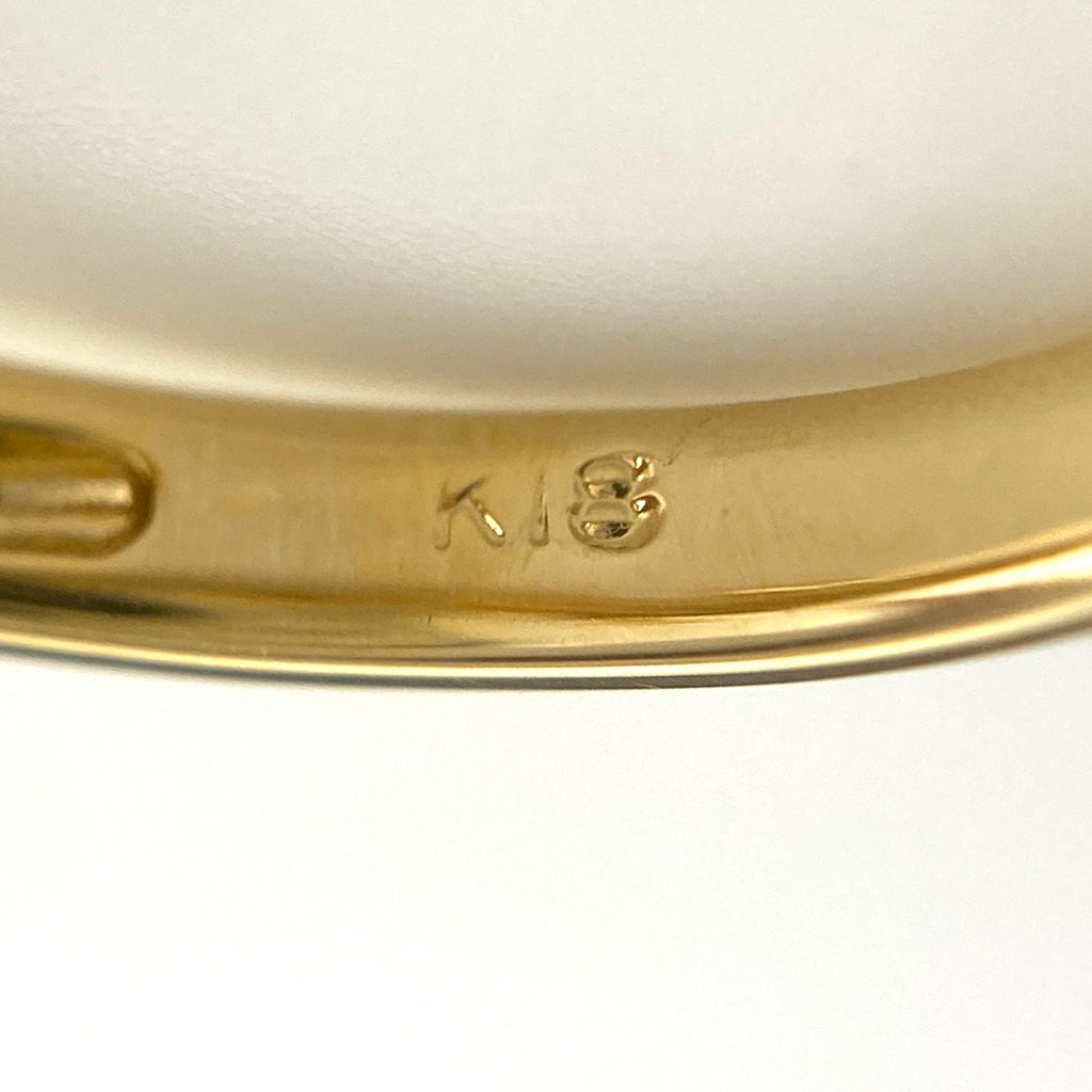 メレダイヤ デザインリング YG イエローゴールド ペンダント リング 10.5号 K18 ダイヤモンド レディース 【中古】nbjwl