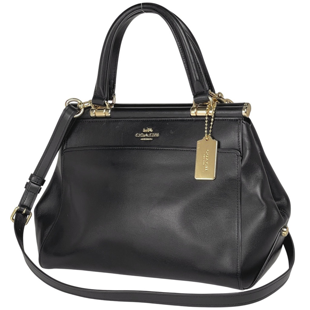コーチ ロゴ ハンドバッグ 2WAY ショルダーバッグ ハンドバッグ レザー ブラック 31916 レディース 【中古】brbag