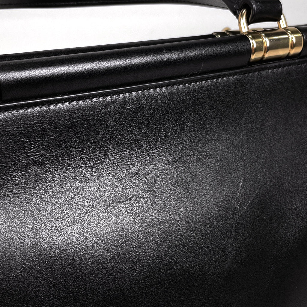 コーチ ロゴ ハンドバッグ 2WAY ショルダーバッグ ハンドバッグ レザー ブラック 31916 レディース 【中古】brbag