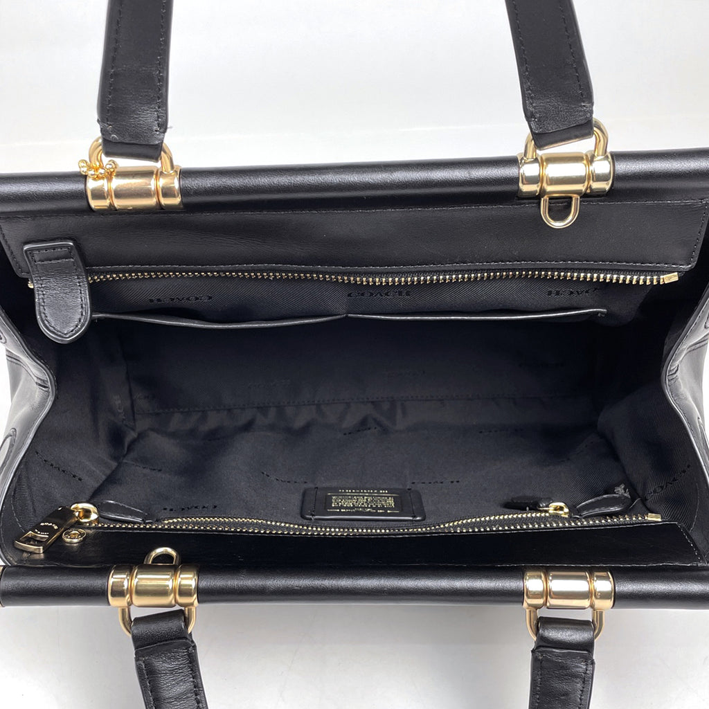 コーチ ロゴ ハンドバッグ 2WAY ショルダーバッグ ハンドバッグ レザー ブラック 31916 レディース 【中古】brbag